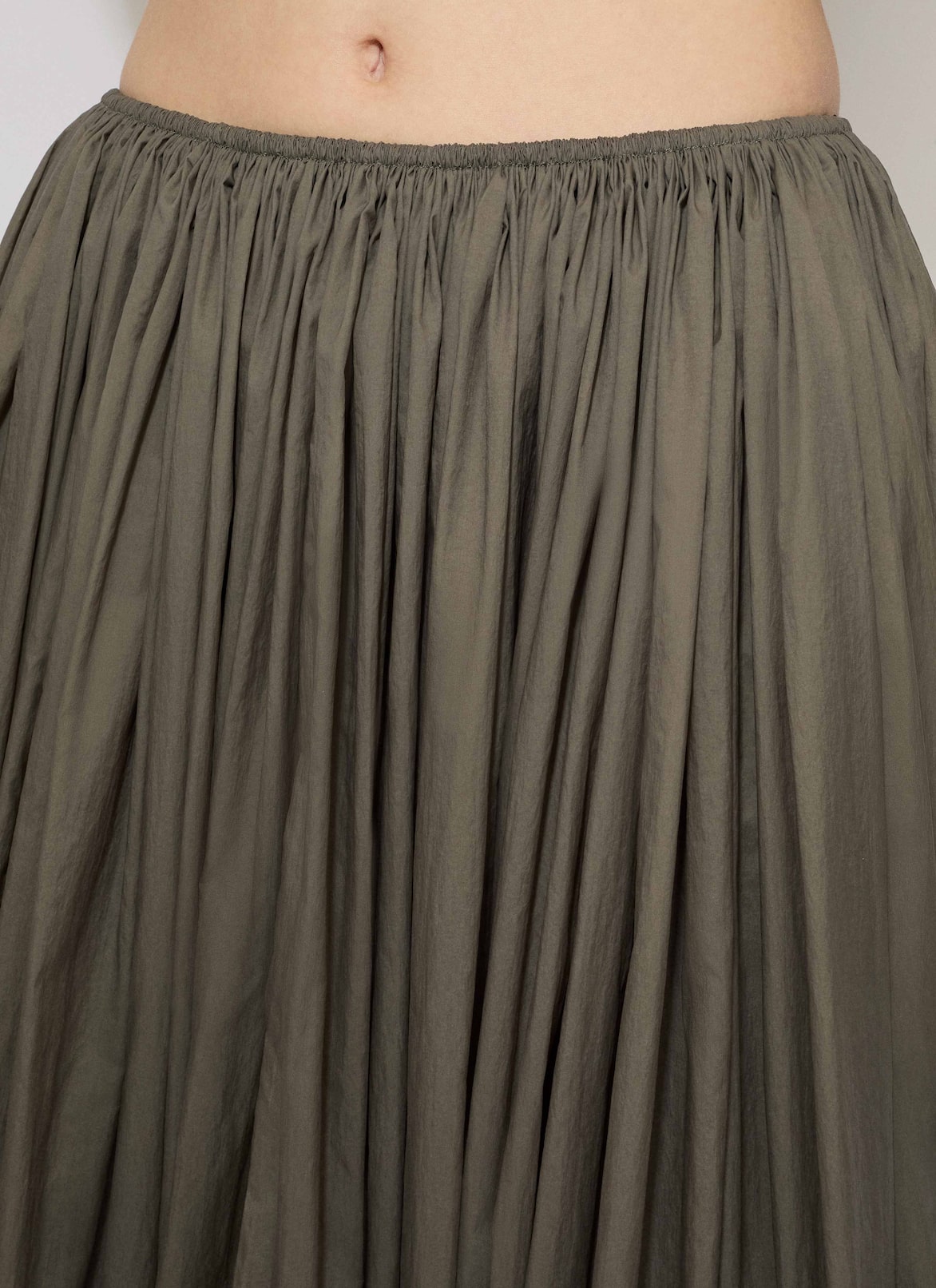 SOFT NYLON MAXI BUBBLE SKIRT ALAÏA GRAY SOFT NYLON MAXI BUBBLE SKIRT
